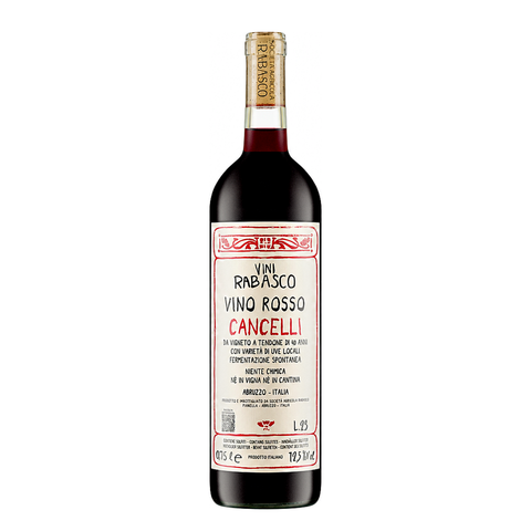 Vini Rabasco Cancelli Rosso 2025, natural wine bottle at Primal Wine