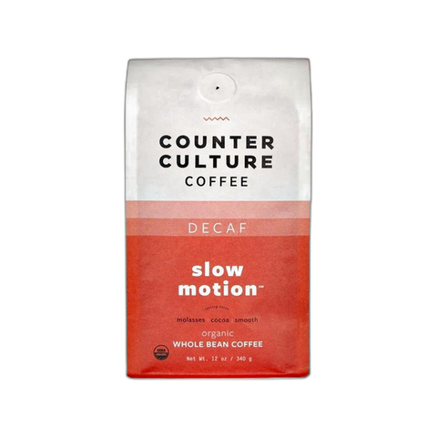 Counter Culture Coffee Slow Motion Decaf Coffee Beans, bag of whole bean coffee at Primal Wine