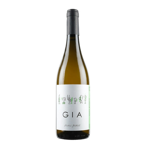 Bottle shot of Bianco Gia 2021, produced by Cristiano Guttarolo, buy classic and natural wine online on Primal Wine, the best wine shop in the United States – primalwine.com