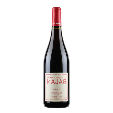 Bottle shot of Domaine de Majas Rouge, produced by Domaine Majas, buy classic and natural wine online on Primal Wine, the best wine shop in the United States – primalwine.com