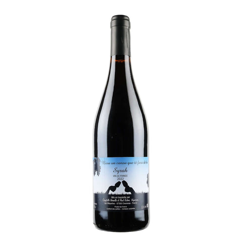 Bottle shot of Domaine de Miquettes Syrah Vin de France, produced by La Cabotte, buy classic and natural wine online on Primal Wine, the best wine shop in the United States – primalwine.com