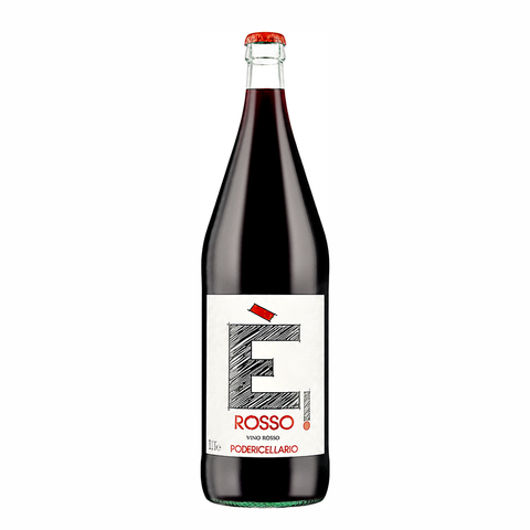 Poderi Cellario E' Rosso! Barbera NV natural wine bottle