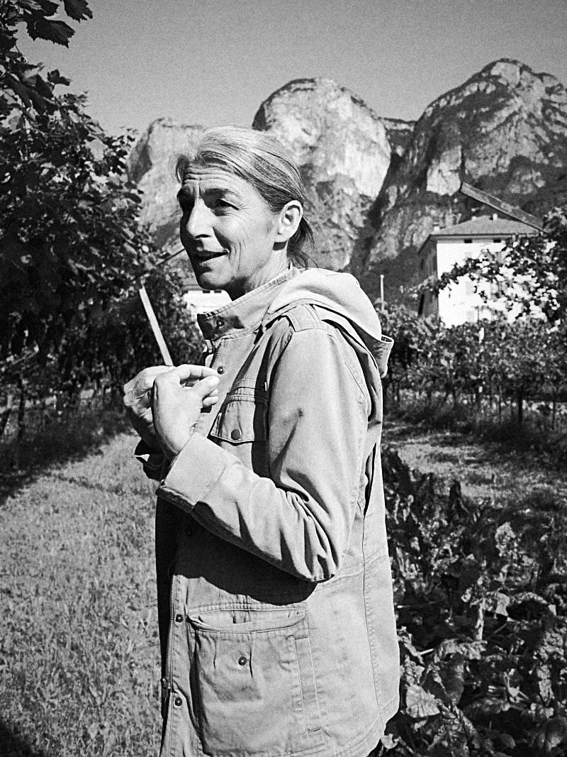 Elisabetta Foradori in her vineyard
