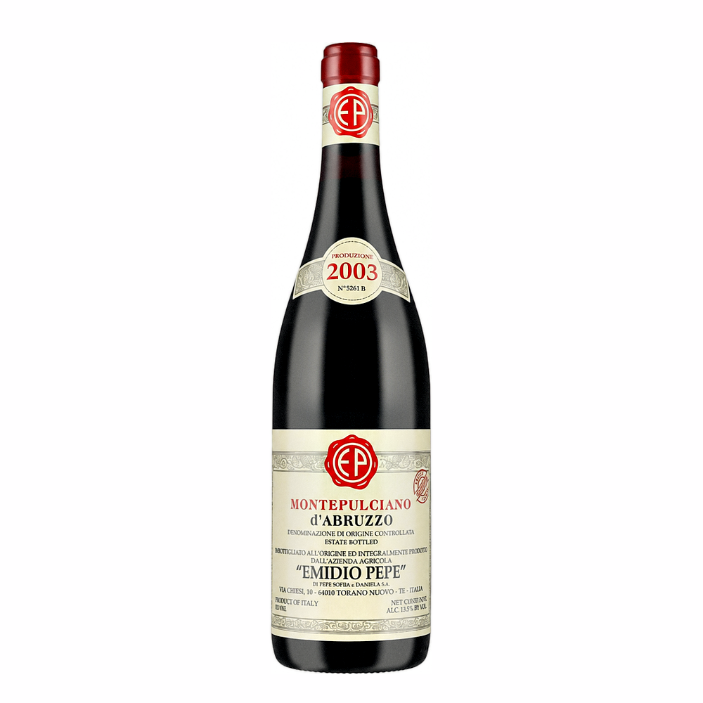 Emidio Pepe Montepulciano d'Abruzzo Vecchie Vigne 2003, natural wine bottle at Primal Wine