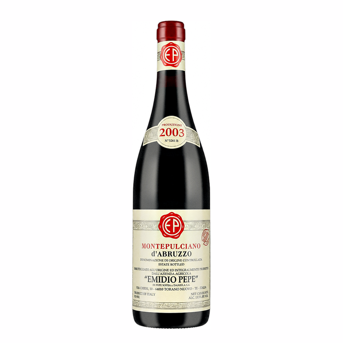 Emidio Pepe Montepulciano d'Abruzzo Vecchie Vigne 2003, natural wine bottle at Primal Wine