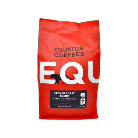 Equator Coffees French Roast Blend Coffee Beans, bag of whole bean coffee at Primal Wine