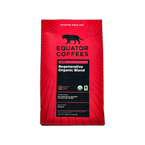 Equator Coffees Regenerative Nicaragua Coffee Beans, bag of whole bean coffee at Primal Wine