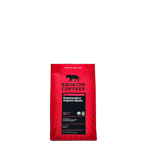 Equator Coffees Regenerative Nicaragua Coffee Beans, bag of whole bean coffee at Primal Wine