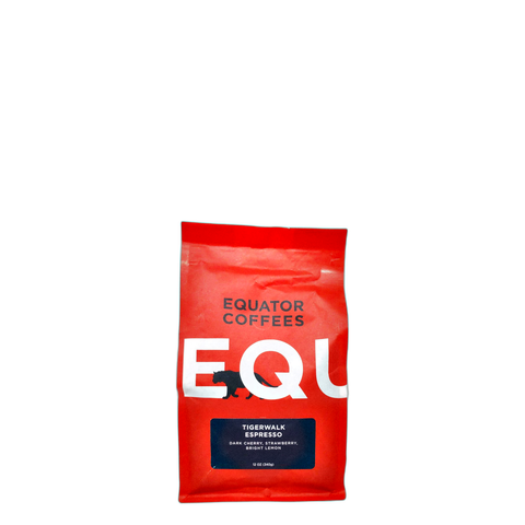 Equator Coffees Tigerwalk Espresso Coffee Beans, bag of whole bean coffee at Primal Wine