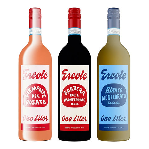 Ercole Piedmontese One-liter Epic Trio featuring natural wines from Piedmont, Italy, available at Primal Wine
