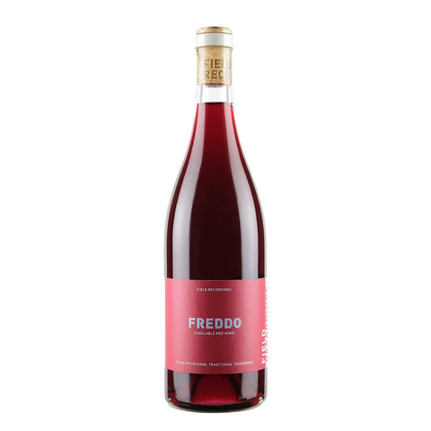 Bottle shot of Field Recordings Freddo Sangiovese, produced by Field Recordings, buy classic and natural wine online on Primal Wine, the best wine shop in the United States – primalwine.com