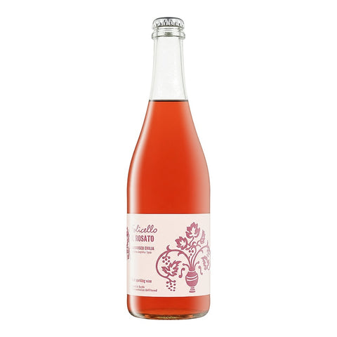 Folicello Lambrusco Rosato Pét Nat 2022, a biodynamic sparkling rosé from Emilia-Romagna, Italy, made with Lambrusco grapes