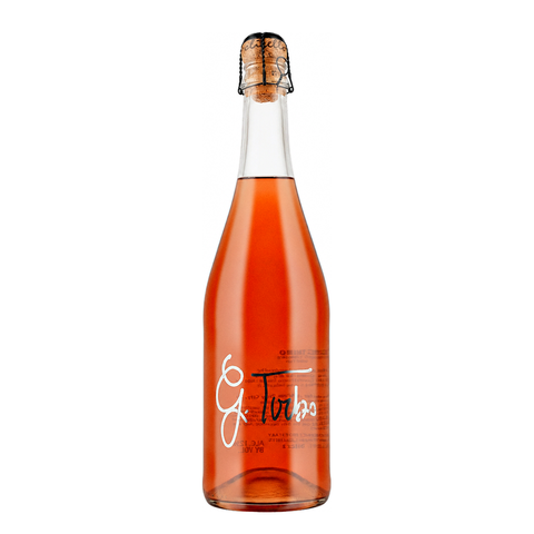 Folicello G. Turbo Lambrusco Rosato NV, natural wine bottle at Primal Wine