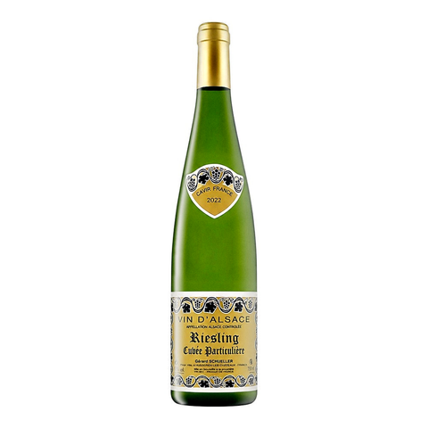 Gérard Schueller's Riesling Cuvée Particulière 2022, natural wine bottle at Primal Wine