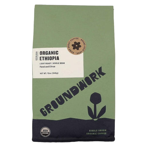 Groundwork Ethiopia Light Roast Coffee Beans, 12 oz