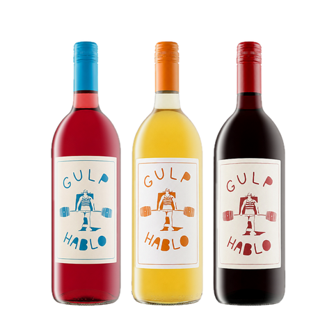 Gulp Hablo Trio natural wine featuring a blend from Spain, highlighting unique varietals in a vibrant expression