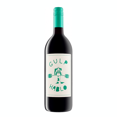 Gulp Hablo Vamos 2024 is a biodynamic red blend from Castilla-la Mancha, Spain, featuring Tempranillo, Monastrell, and Garnacha Tinta in a 1L bottle