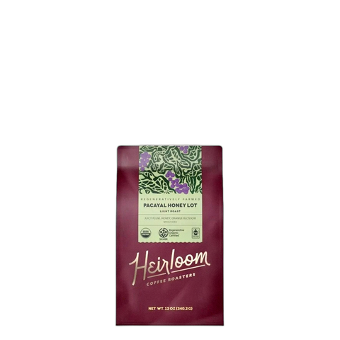 Heirloom Coffee Pacayal Honey Lot Coffee Beans, bag of whole bean coffee at Primal Wine