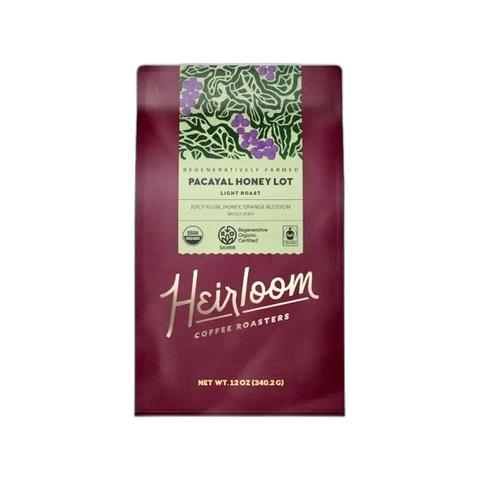 Heirloom Coffee Pacayal Honey Lot Coffee Beans, bag of whole bean coffee at Primal Wine