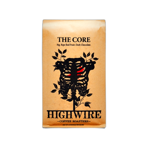 Highwire Coffee Roasters The Core Espresso Coffee Beans, bag of whole bean coffee at Primal Wine