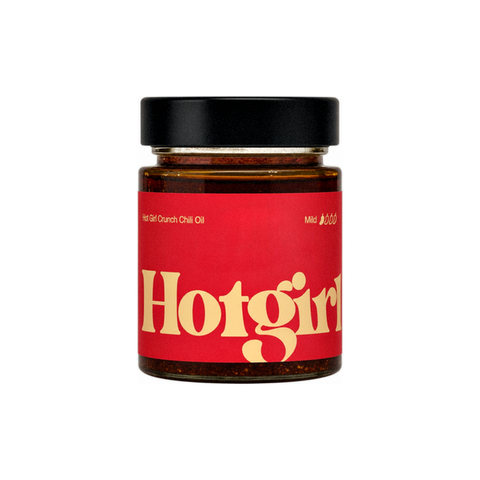 Hot Girl Sauce Hot Girl Crunch Chili Oil, 6 oz jar of crunchy chilli oil at Primal Wine