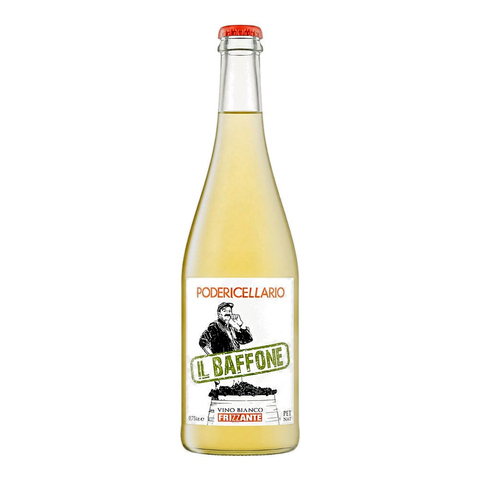 Poderi Cellario Il Baffone Vino Bianco Frizzante 2023, natural wine bottle at Primal Wine