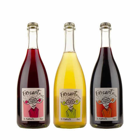 Bottle shot of Trio Frizzante, produced by Il Farneto, buy classic and natural wine online on Primal Wine, the best wine shop in the United States – primalwine.com