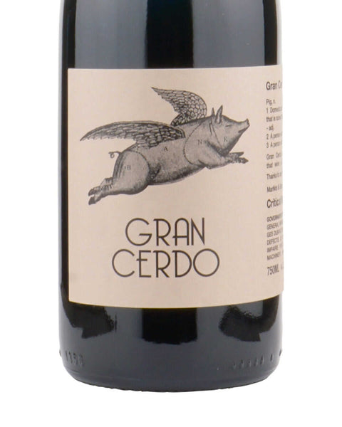 Gran Cerdo Tempranillo 2021 label detail by Gonzalo Gonzalo