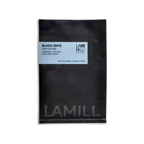 LAMILL Coffee Black Onyx Drip Blend Coffee Beans, bag of whole bean coffee at Primal Wine