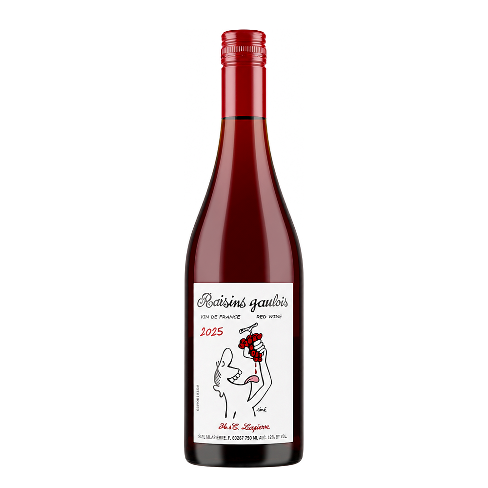 M & C Lapierre Raisins Gaulois 2025 – natural red wine bottle, France | Primal Wine