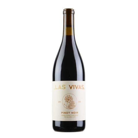 Bottle shot for Las Vivas Pinot Noir, a natural wine produced by Las Vivas in California - primalwine.com