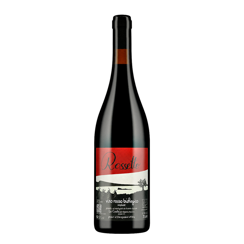 Le Coste Rossetto 2022, organic red wine bottle from Lazio, Italy, at Primal Wine
