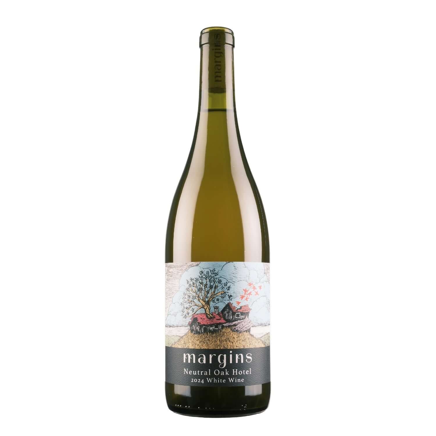Bottle shot of Margins Wine Neutral Oak Hotel White Wine, produced by Margins Wine, buy classic and natural wine online on Primal Wine, the best wine shop in the United States – primalwine.com