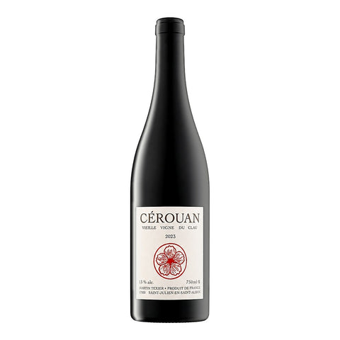 Martin Texier Cérouan Syrah 2023, a biodynamic red wine from Rhône Valley, France, showcasing the Syrah varietal