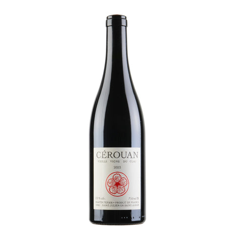 Bottle shot of Martin Texier Cerouan Syrah, natural wine - primalwine.com