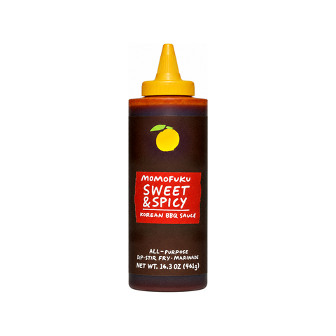 Momofuku Sweet & Spicy Korean BBQ Sauce, 16.3 oz squeeze bottle of Korean barbecue sauce at Primal Wine