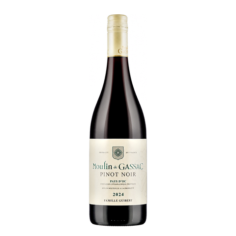 Moulin de Gassac Pinot Noir Pays d'Oc 2024, natural wine bottle at Primal Wine