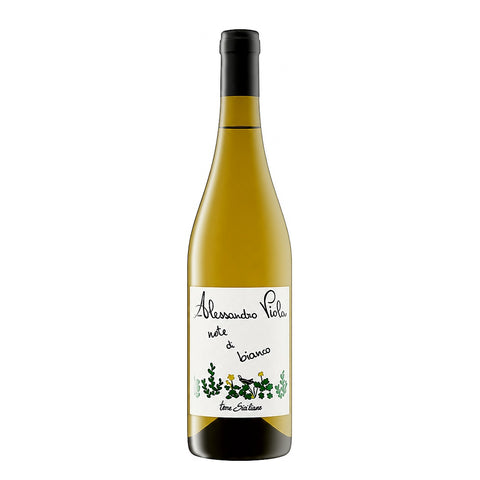 Alessandro Viola Note di Bianco 2024, a Grillo white wine from Sicilia IGT, Sicily, Italy, showcasing organic farming