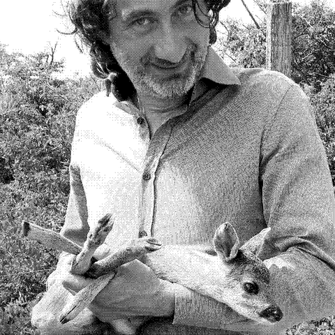 Alessandro Filippi, natural wine producer of Nous, in the volcanic vineyards of Castelcerino di Soave in Italy's Veneto region