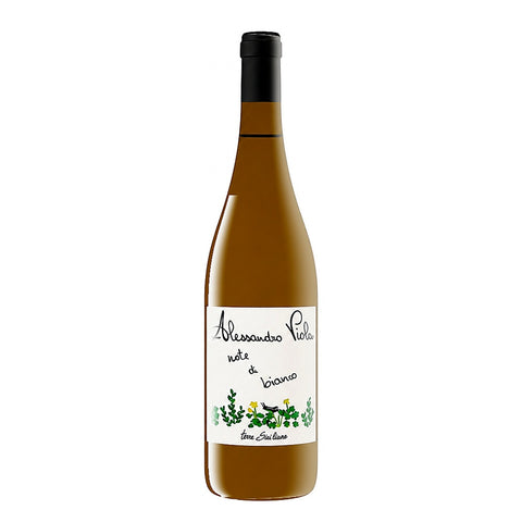 Alessandro Viola Note di Bianco 2024, a Grillo white wine from Sicilia IGT, Sicily, Italy, showcasing organic farming