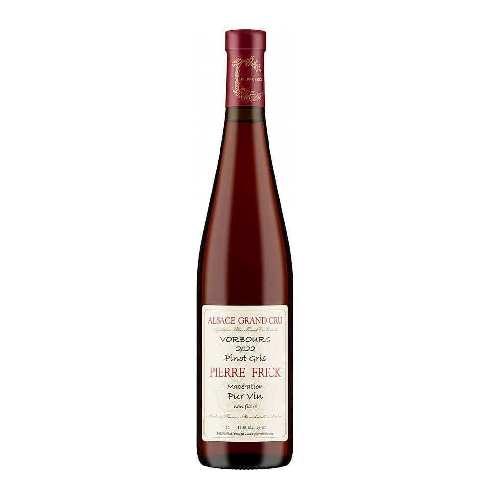Pierre Frick Pinot Gris Vorbourg Alsace Grand Cru 2022 – natural white wine bottle, France | Primal Wine