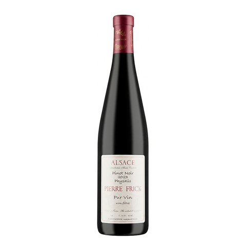 Pierre Frick Pinot Noir Physalis 2023 – natural red wine bottle, France | Primal Wine