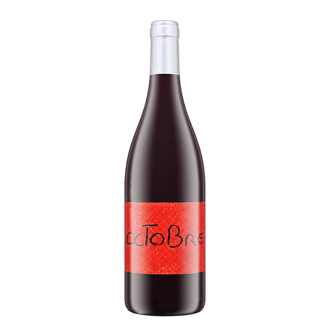 Les Foulards Rouges Octobre Rouge 2025, a light-bodied organic red wine from Languedoc–Roussillon, France, made with Syrah and Cinsault