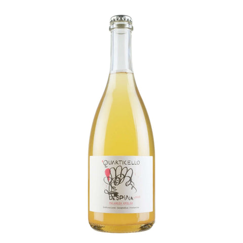 Bottle shot of Despina Pét-Nat, produced by Quarticello Azienda Agricola, buy classic and natural wine online on Primal Wine, the best wine shop in the United States – primalwine.com