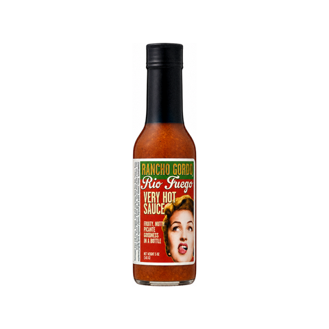 Rancho Gordo Rio Fuego Hot Sauce, 5 oz bottle of hot sauce at Primal Wine