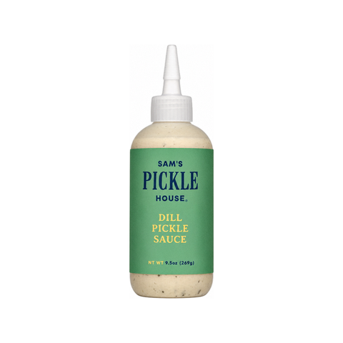 Sam's Pickle House Dill Pickle Sauce, 9.5 oz squeeze bottle of dill pickle sauce at Primal Wine