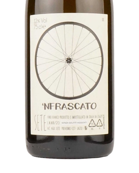 Label detail of Sete 'NFrascato Orange 2021 by Sete Vini Naturali