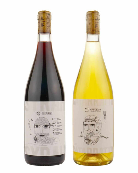 Gaudioso Sicilian Red & Orange Duo featuring natural wines from Sicily, Italy, highlighting regional varietals
