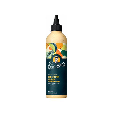 Sir Kensington's Chile Lime Crema Everything Sauce, 8.3 oz squeeze bottle of sandwich sauce at Primal Wine