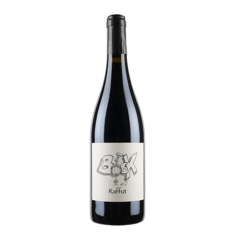 Bottle shot of Raffut Syrah, produced by Sylvain Bock, buy classic and natural wine online on Primal Wine, the best wine shop in the United States – primalwine.com